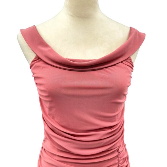 Lulus Revel in the Romance Dusty Rose Pink Mesh Off The Shoulder Maxi Dress - Picture 10 of 16